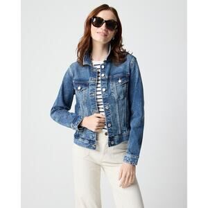 J.Crew Classic Light Wash Blue Stretch Denim Jean Jacket - Size Small